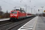BR 120/187808/am-2112012-wurde-der-pbz-2453 Am 21.1.2012 wurde der PbZ 2453 nach Dortmund mit 120 155 bespannt und durchfhrt hier den Bahnhof Oelde.